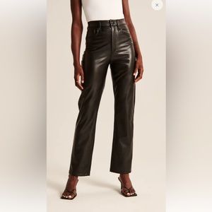 Abercrombie Vegan Leather 90s Straight Leg